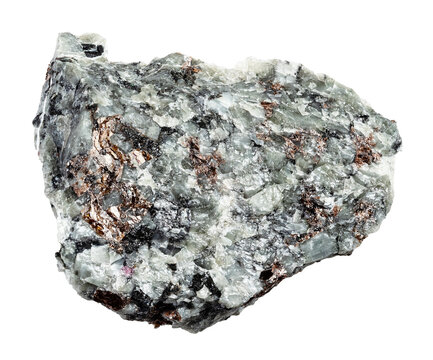 nepheline with sphene and feldspar mineral cutout