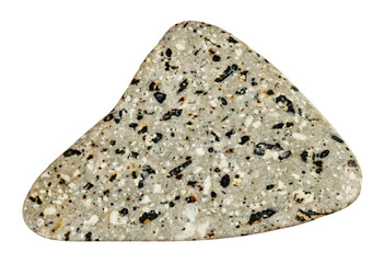 natural polished andesite mineral cutout