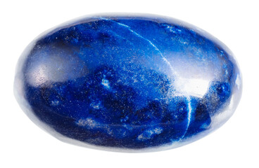 natural polished dark lapis lazuli mineral cutout