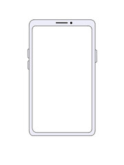 スマートフォン（白・画面透過）