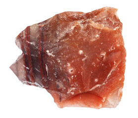 natural raw carneol chalcedony rock cutout