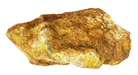 specimen of natural raw beaverite rock cutout