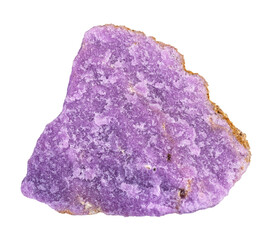 natural raw phosphosiderite rock cutout