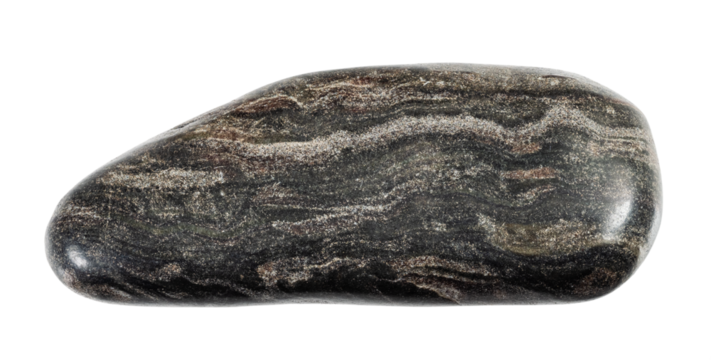 natural tumbled phyllite mineral cutout