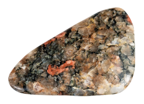 natural polished gneissoid granite rock cutout