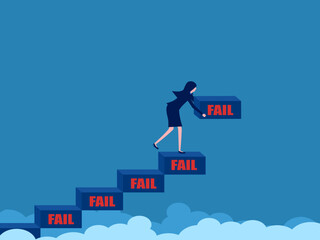 create stairs to success through failure
