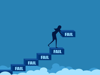 create stairs to success through failure