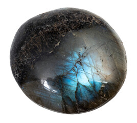 natural polished labradorite gem stone cutout