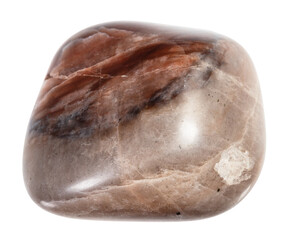 specimen of natural tumbled nepheline rock cutout