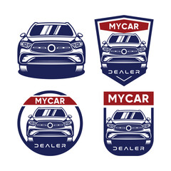 Car dealer vector logo template