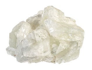 specimen of natural raw datolite mineral cutout