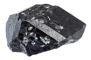 melanite andradite black garnet mineral cutout