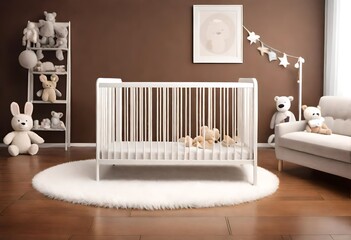 baby room with a crib