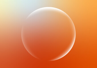 Center space orange circle geometric graphic background