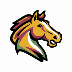 Vector drawing of cute horse.