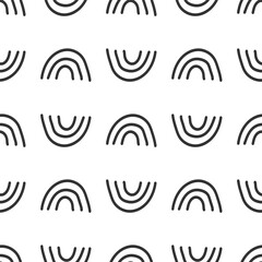 rainbow seamless pattern. Hand drawing style. Decorative background, vector design