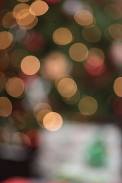Christmas tree background defocused