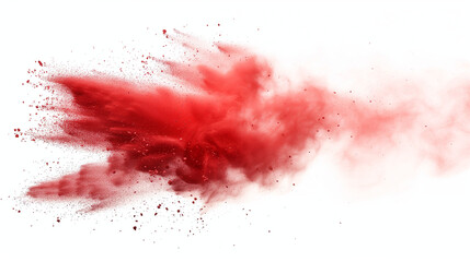 
Transparent PNG available Red chalk pieces and dust flying, effect explode isolated on white - obrazy, fototapety, plakaty