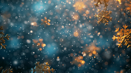 Vector heavy snowfall, snowflakes in different shapes and forms. Snow flakes, snow background. Falling Christmas - obrazy, fototapety, plakaty