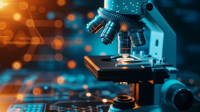 An AI-driven microscope magnifying the intricate details of employee potential, aiding HR professionals in making informed talent decisions