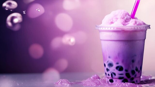 Purple buble drink
