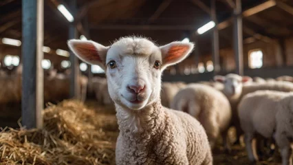 Foto op Plexiglas sheep in a farm © Rashid