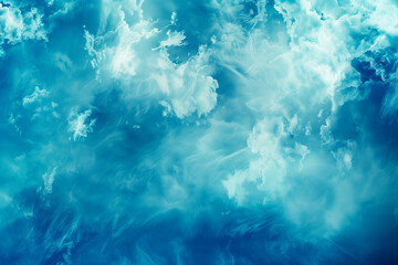Fototapeta na wymiar Ethereal Aqua Cloudscape