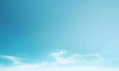 Naklejka na ściany i meble A clean background in sky blue or blue. Soft Panoramic Gradient,Generative AI 