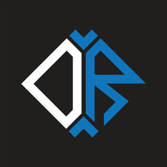 DR letter logo design on black background. DR creative initials letter logo concept. DR letter design.
