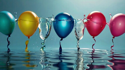 abstract balloons and clothes background 