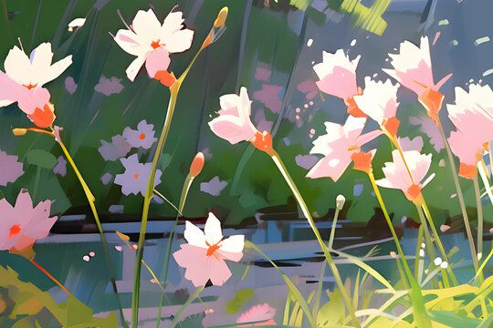 the-spring-flowers-in-the-garden-acrylic-painting-trending-on-pixiv-fanbox-palette-knife-and