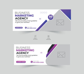 Modern and creative business facebook cover design template, social media banner, agency cover, web banner ads design, unique cover and trendy layout.