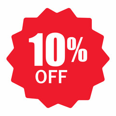 10 percent off promotion vector illustration