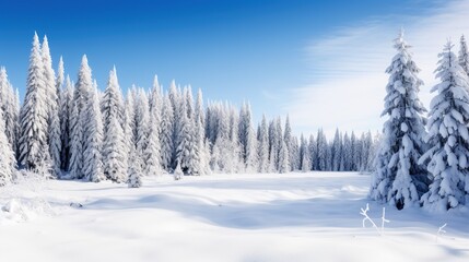 Fototapeta na wymiar Winter scenery, holiday cheer, snowy landscape, Christmas wonder, serene ambiance, seasonal enchantment. Generated by AI. 