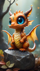 A beautiful little dragon in a fantastic world.