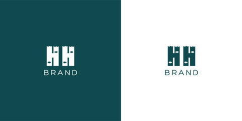 HH Letters vector logo design - obrazy, fototapety, plakaty