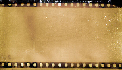 Blank grained film strip abstract grunge texture as a simple textured background