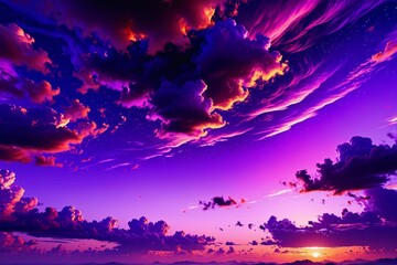 Abstract purple landscape