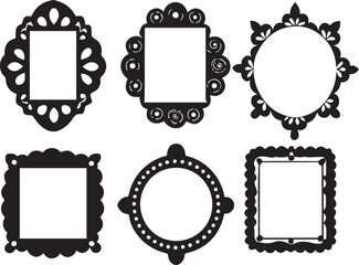 Set frames. Hand drawn vector illustration	