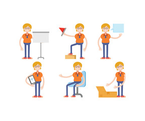 geek woman characters in various poses set vector illustration