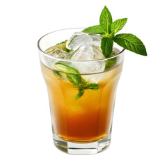 An Isolated Mint Julep Cocktail Drink, Transparent Background, PNG - obrazy, fototapety, plakaty