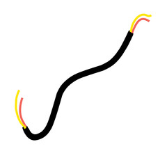 Cable Pieces Vector Illustration 