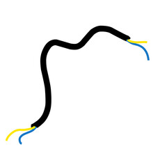 Cable Pieces Vector Illustration 