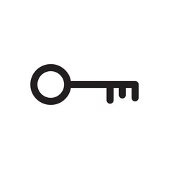 key illustration, key flat icon vector illustration