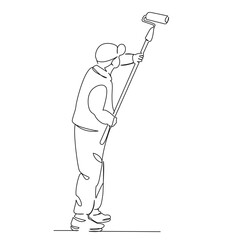 Obraz premium painter painting the walls