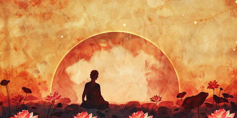 Tranquil Dawn with Blooming Lotus - 760573271
