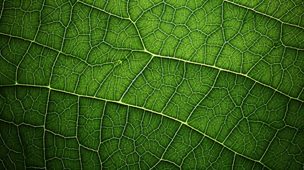 Fototapeta premium Green leaves pattern, nature illustration