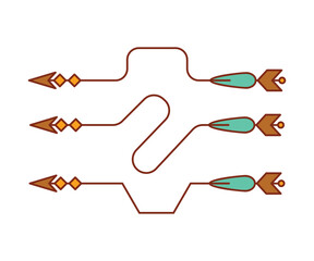 decorative arrows symbols vector illustration