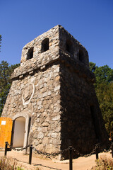 a historic tower on Cerro Caracol in the city of Concepcion in Chile
