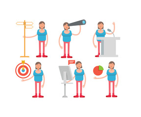woman characters set vector illustration